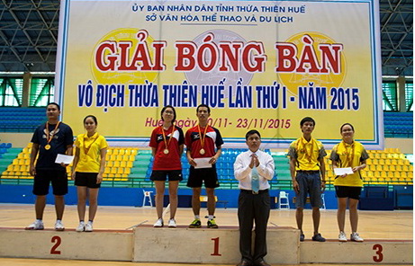 Trường ĐHYD Huế đạt nhiều giải cao tại giải vô địch bóng bàn Tỉnh TT-Huế lần thứ 1 năm 2015